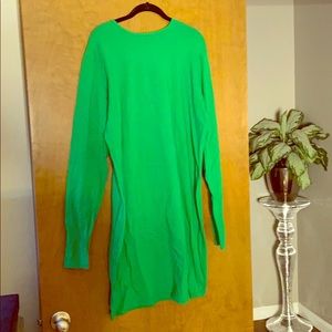 Green tea shirt dress